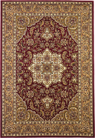 KAS Cambridge 7326 Red/Beige Kashan Medallion Area Rug Main Image