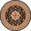 KAS Cambridge 7327 Black/Beige Kashan Medallion Area Rug