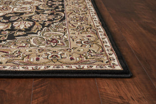 KAS Cambridge 7327 Black/Beige Kashan Medallion Area Rug Runner Image