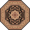 KAS Cambridge 7327 Black/Beige Kashan Medallion Area Rug
