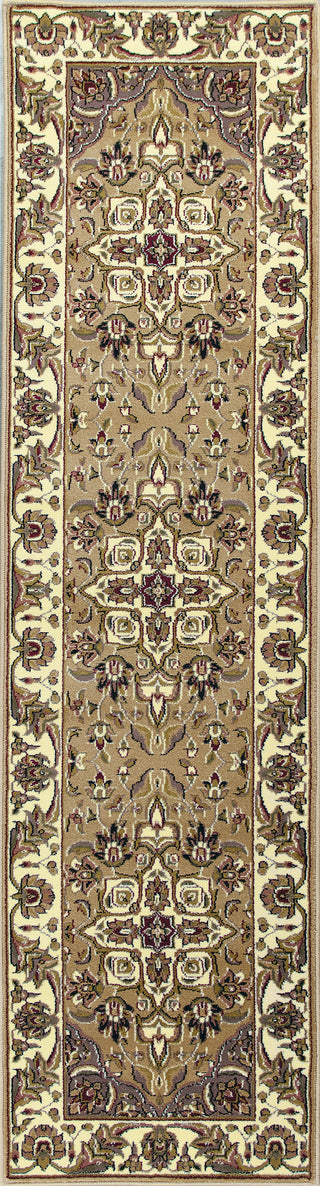 KAS Cambridge 7328 Beige/Ivory Kashan Medallion Area Rug