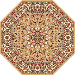 KAS Cambridge 7328 Beige/Ivory Kashan Medallion Area Rug