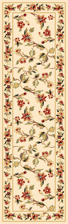 KAS Cambridge 7331 Ivory Floral Vine Area Rug