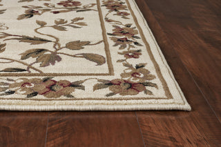 KAS Cambridge 7331 Ivory Floral Vine Area Rug Round Image Feature