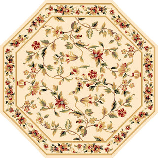 KAS Cambridge 7331 Ivory Floral Vine Area Rug