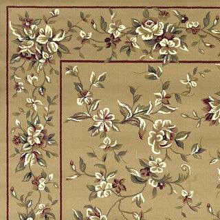 KAS Cambridge 7338 Beige Floral Delight Area Rug Runner Image