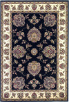 KAS Cambridge 7339 Black/Ivory Floral Mahal Area Rug Main Image