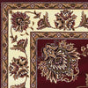 KAS Cambridge 7340 Red/Ivory Floral Mahal Area Rug Lifestyle Image