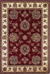 KAS Cambridge 7340 Red/Ivory Floral Mahal Area Rug Main Image