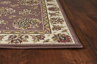 KAS Cambridge 7341 Plum/Ivory Floral Mahal Area Rug Runner Image Feature