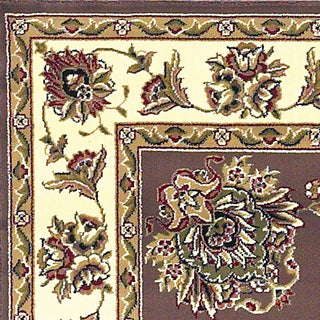 KAS Cambridge 7341 Plum/Ivory Floral Mahal Area Rug Lifestyle Image