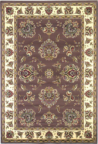 KAS Cambridge 7341 Plum/Ivory Floral Mahal Area Rug Main Image