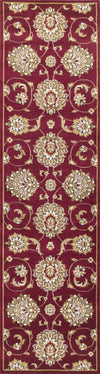 KAS Cambridge 7355 Red Allover Mahal Area Rug Round Image