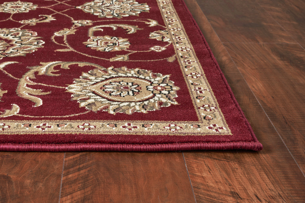 KAS Cambridge 7355 Red Allover Mahal Area Rug Runner Image Feature