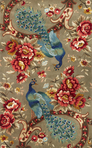 KAS Catalina 0732 Sage Peacock Flora Area Rug Main Image