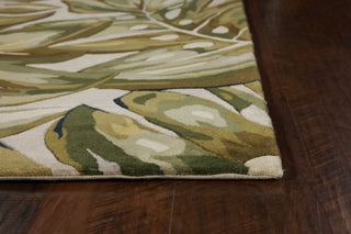 KAS Catalina 750 Green Palms Area Rug Round Image Feature