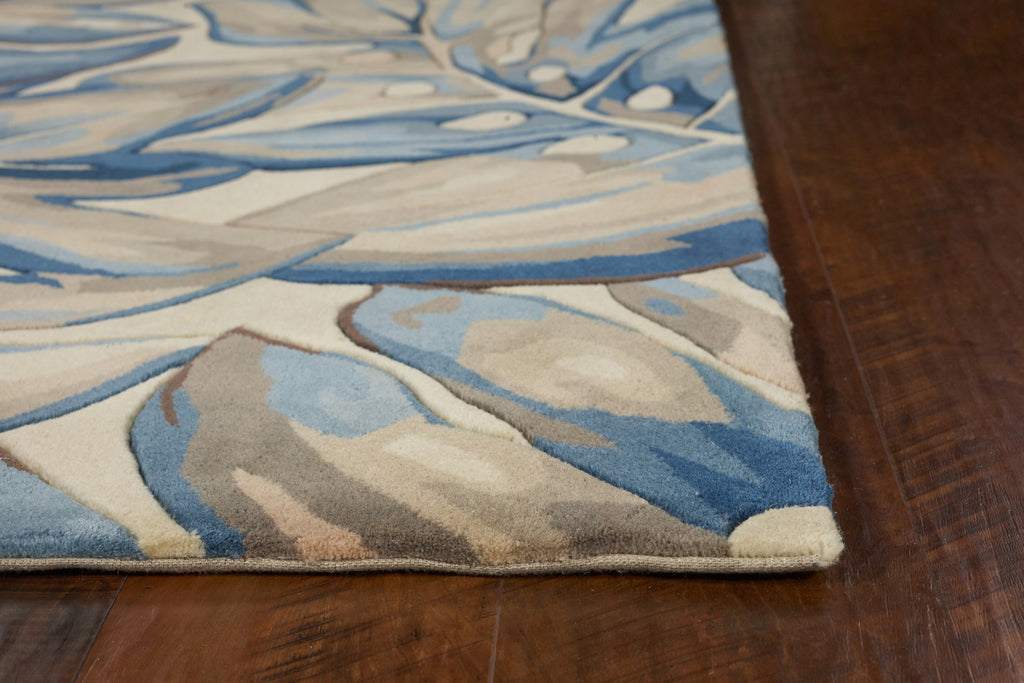 KAS Catalina 751 Blue Palms Area Rug Round Image Feature