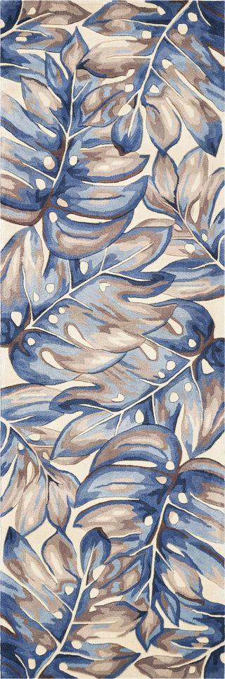 KAS Catalina 751 Blue Palms Area Rug Corner Image