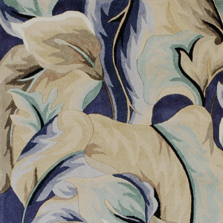 KAS Catalina 0756 Blue Calla Lillies Area Rug Lifestyle Image