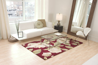 KAS Catalina 0760 Red Magnolia Area Rug Round Image