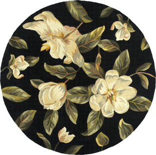 KAS Catalina 0761 Black Magnolia Area Rug Runner Image