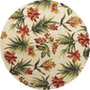KAS Catalina 0780 Ivory Tropical Flora Area Rug Round Image