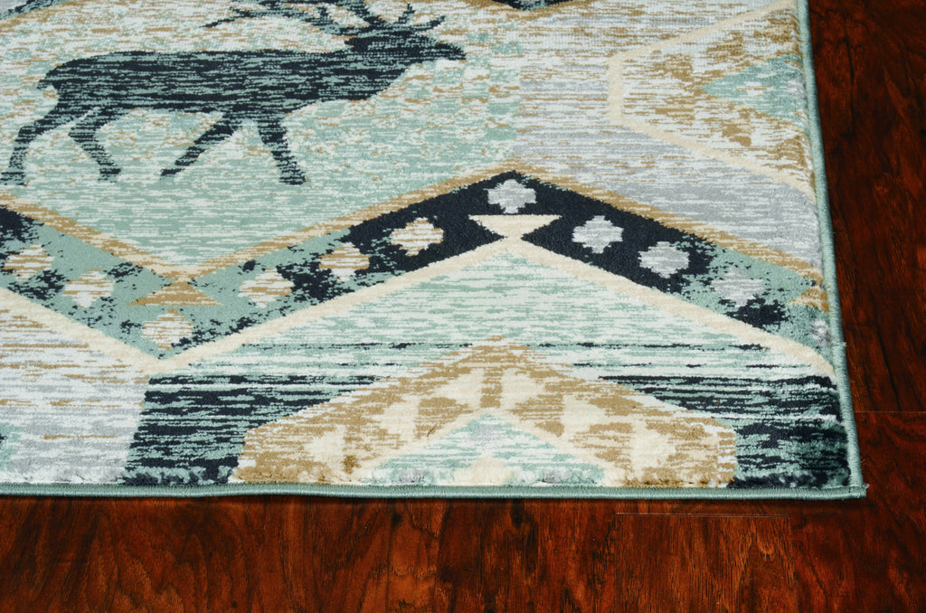 KAS Chester 5637 Seafoam Area Rug Round Image Feature