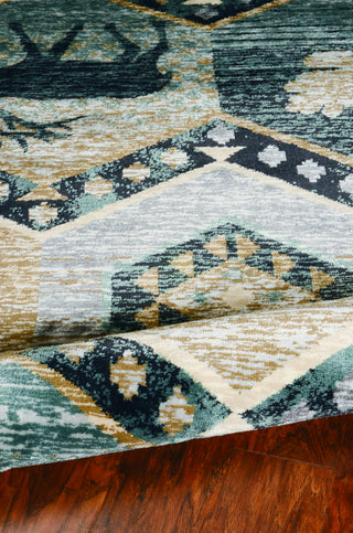 KAS Chester 5637 Seafoam Area Rug Corner Image