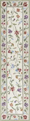 KAS Colonial 1707 Ivory Floral Vine Area Rug Runner Image
