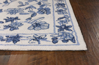 KAS Colonial 1727 Ivory/Blue Floral Area Rug Lifestyle Image