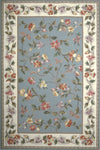 KAS Colonial 1728 Slate Blue/Ivory Floral Area Rug Main Image
