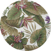 KAS Colonial 1737 Ivory Tropical Paradise Area Rug Round Image
