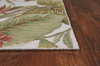 KAS Colonial 1737 Ivory Tropical Paradise Area Rug Corner Image