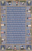 KAS Colonial 1802 Blue Lighthouse Waves Area Rug Main Image