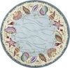 KAS Colonial 1804 Blue/Ivory Ocean Surprise Area Rug Round Image