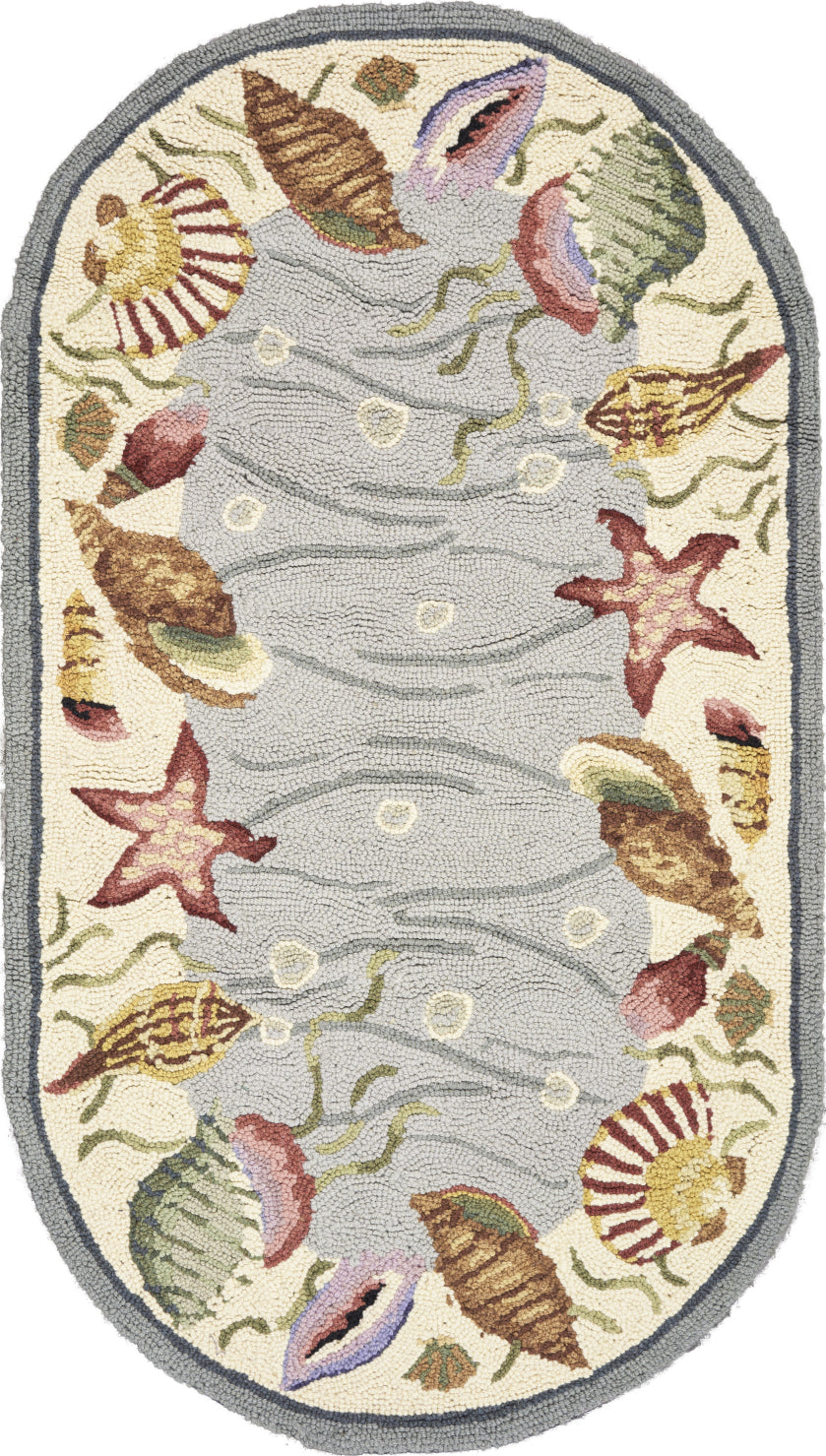 KAS Colonial 1804 Blue/Ivory Ocean Surprise Area Rug Lifestyle Image Feature