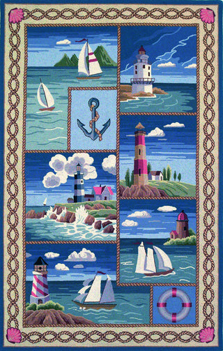 KAS Colonial 1806 Blue Coastal Views Area Rug Main Image