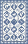 KAS Colonial 1807 Blue/Ivory Nautical Panel Area Rug Main Image