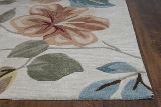 KAS Coral 4154 Sand Flor Area Rug Round Image Feature