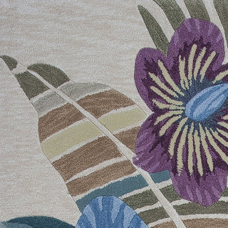 KAS Coral 4155 Sand Palm Area Rug Lifestyle Image Feature