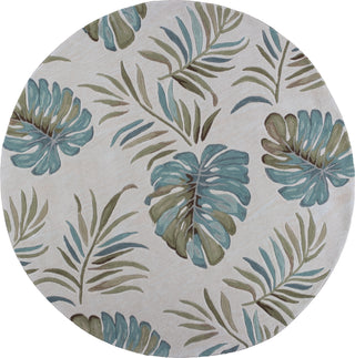 KAS Coral 4157 Ivory Lanai Area Rug Round Image