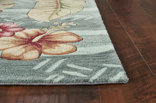 KAS Coral 4166 Seafoam Visions Area Rug Corner Image Feature