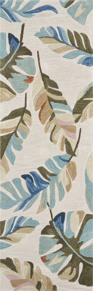 KAS Coral 4170 Ivory Palma Area Rug Corner Image