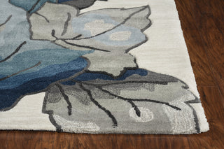 KAS Coral 4171 Ivory Blue Laguna Area Rug Round Image