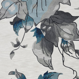 KAS Coral 4171 Ivory Blue Laguna Area Rug Runner Image