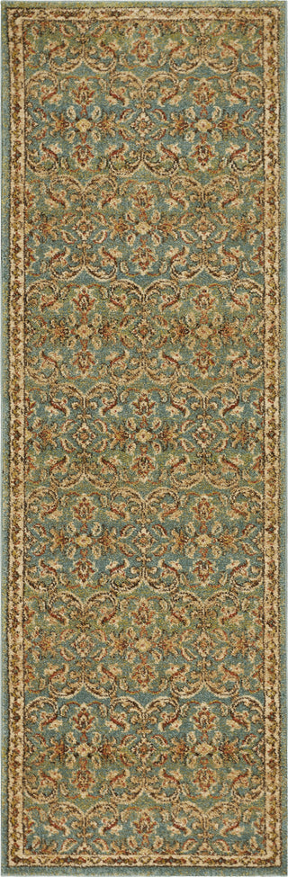 KAS Cordoba 4417 Turquoise Aurora Area Rug Corner Image