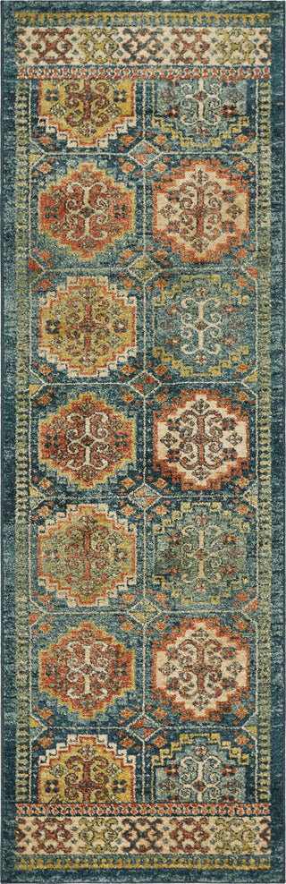 KAS Cordoba 4445 Teal Marrakesh Area Rug Corner Image
