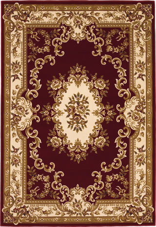 KAS Corinthian 5308 Red/Ivory Aubusson Area Rug Main Image