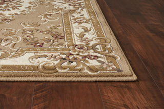 KAS Corinthian 5309 Beige/Ivory Aubusson Area Rug Corner Image