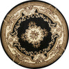 KAS Corinthian 5310 Black/Ivory Aubusson Area Rug Round Image